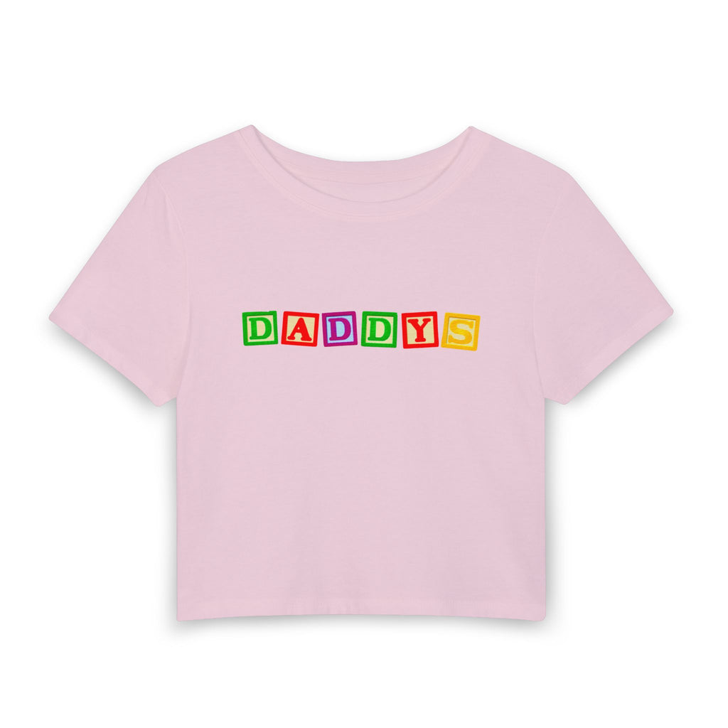 Playful 'DADDYS' Block Letter Crop Top