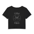 Witch Bitch Crop Tee — Gothic Black Cat Pentagram Baby Tee