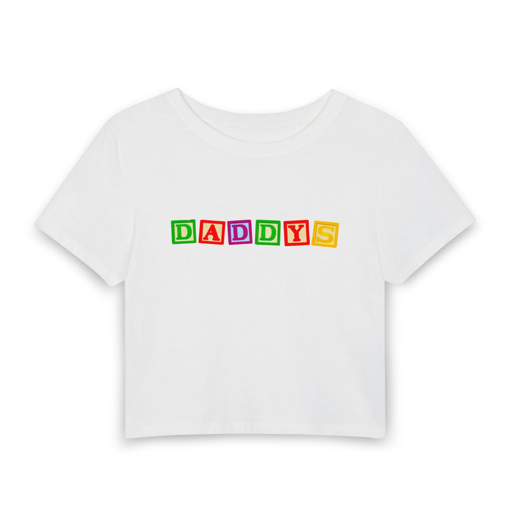 Playful 'DADDYS' Block Letter Crop Top