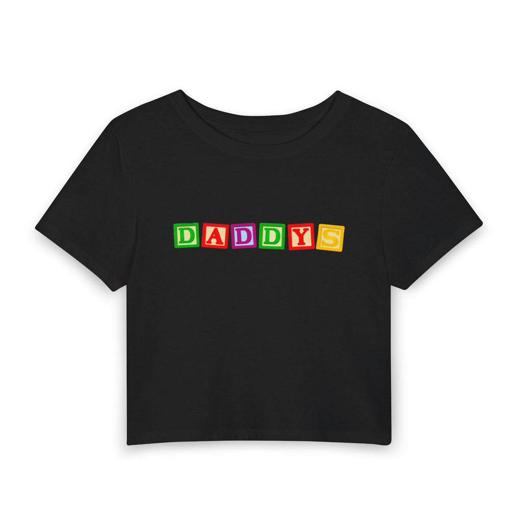 Playful 'DADDYS' Block Letter Crop Top